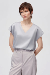 BSB SHORT SLEEVE BLOUSE (051-110018 SILVER)