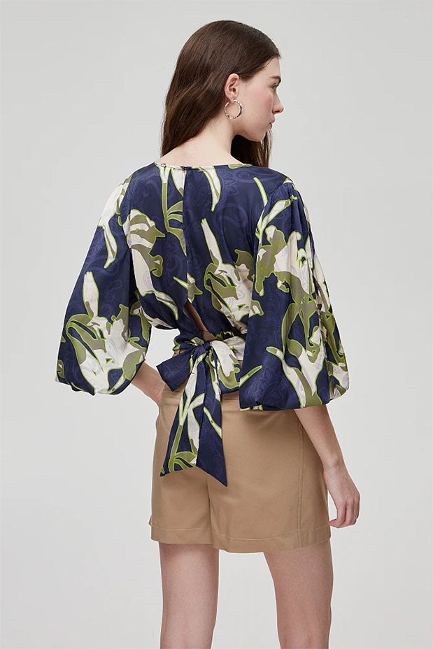 BSB BLOUSE (151-110069 NAVY BLUE)