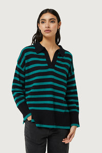 COMPANIA FANTASTICA SWEATER (43C/10204 BLACK GREEN)