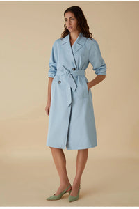 EMME BY MARELLA "GALLES" TRENCH COAT (24150210112 LIGHT BLUE)