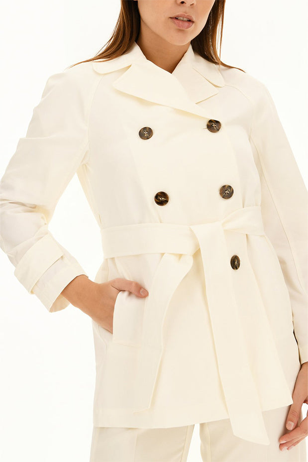 EMME BY MARELLA "WEST" TRENCH COAT (24150210512 WHITE)