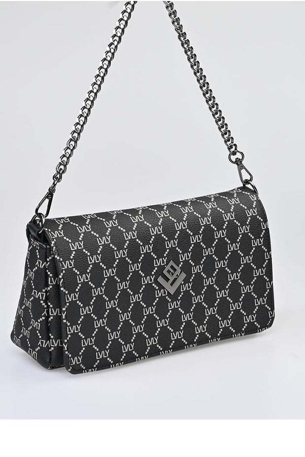 LOVELY HANDMADE "ZOE M" MOSAIC BAG (17ZO-MMON-13-BLACK)