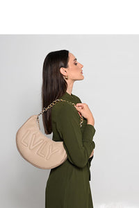 LOVELY HANDMADE "LUNA" ADORA BAG (15LU-EM-05-BEIGE)