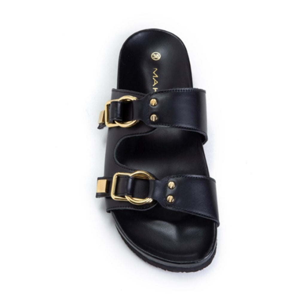 MAKRIS FLAT SANDALS "V56" (23.V56 .BLACK)