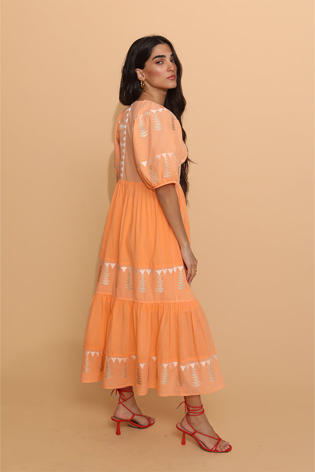 NEMA RESORT WEAR "YVONNI" DRESS (14507N447-APRICOT)