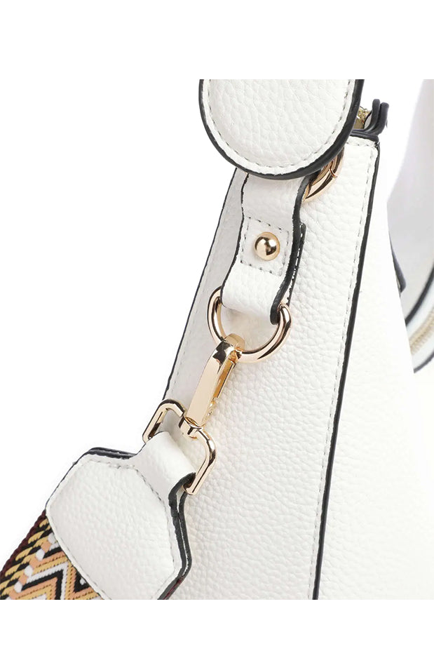 VALENTINO 'KATONG" SHOULDER BAG (VBS7QS04 BIANCO)