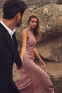 ALLURE EVENING DRESS (A4165 ROSE NUDE)