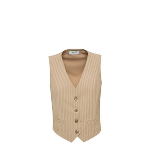 BSB STRIPED VEST (149-129002 BEIGE)