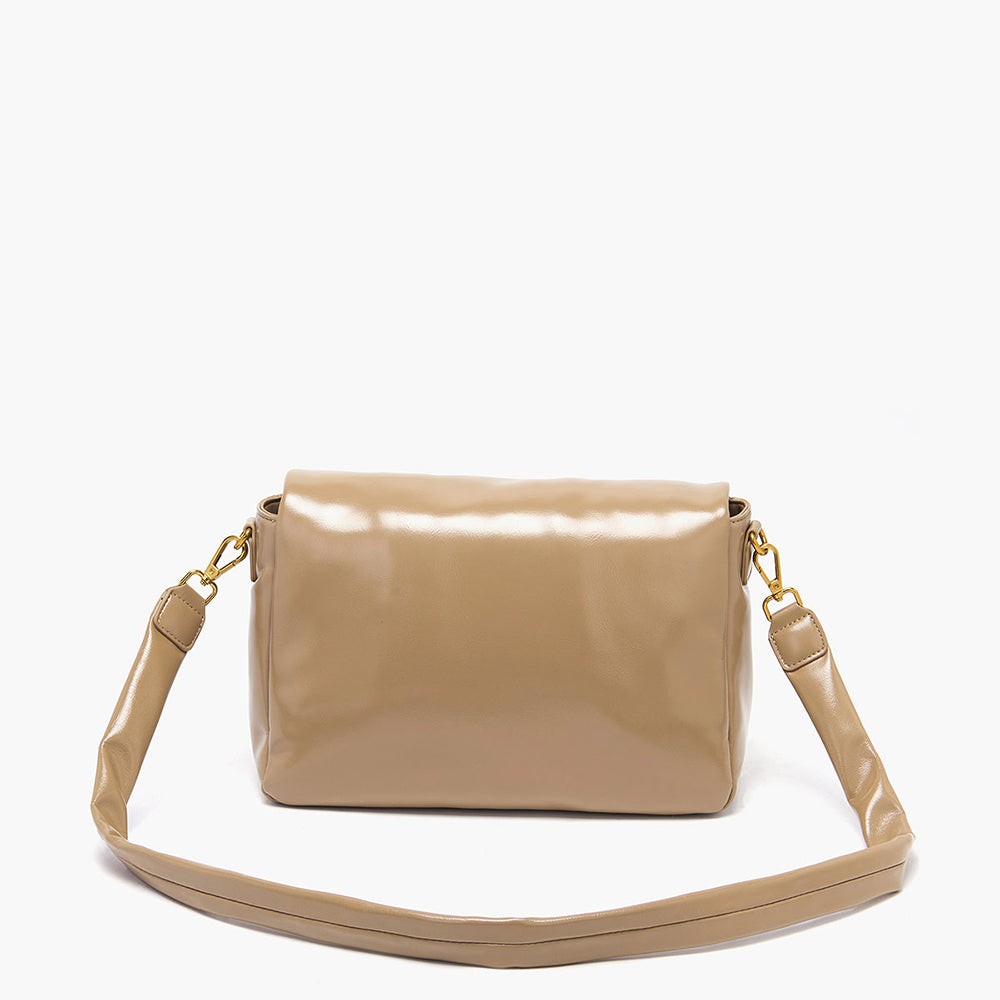 LA CARRIE SHOULDER BAG "SOFTY" (131M-WP-555-SYN-BEIGE)