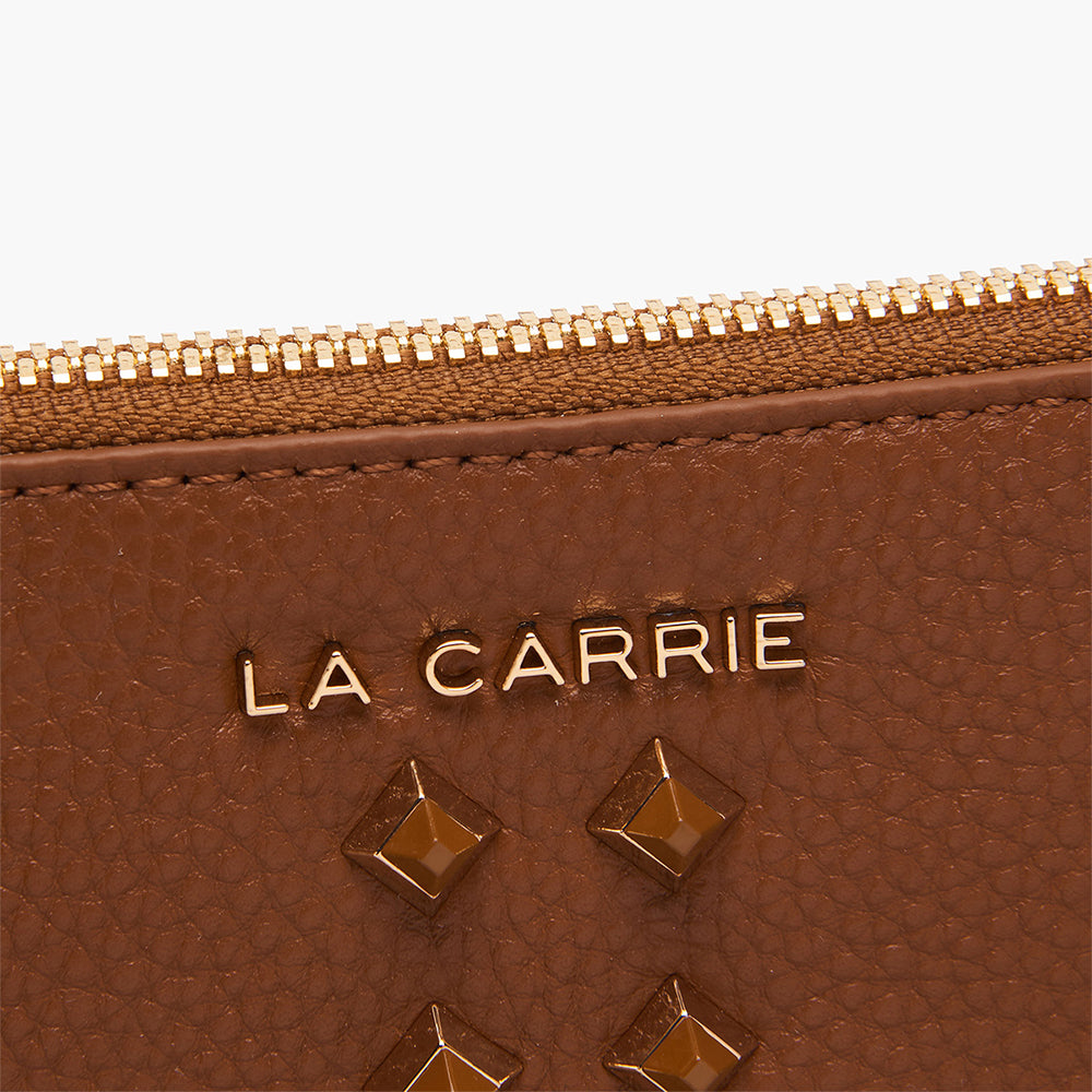 LA CARRIE WALLET "STUDS" CUOIO (122P-AA-100-TBL_CUO)