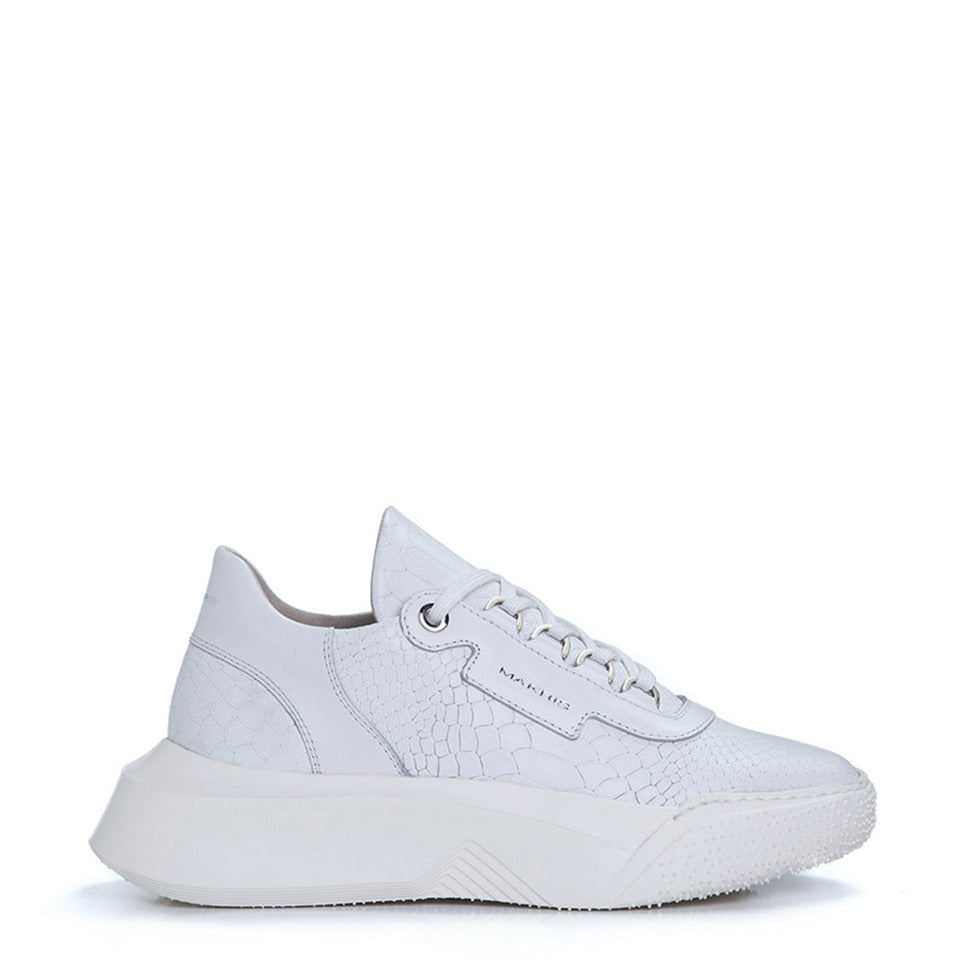 MAKRIS MEN SNEAKERS "WHITE SNAKE" (21.X34-WHITE SNAKE)