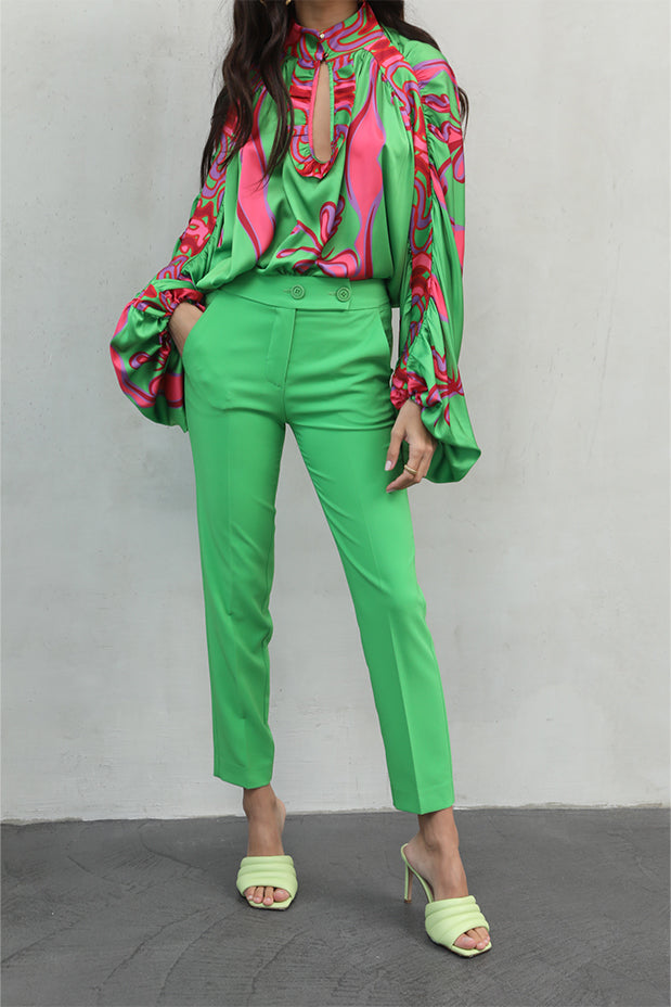 NEMA RESORT WEAR "FRANCESCA" PANTS (14503N013 GREEN)