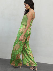 NEMA RESORT WEAR "RAFAELLA" TROUSERS (14504N008-GREEN)