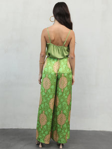 NEMA RESORT WEAR "RAFAELLA" TROUSERS (14504N008-GREEN)