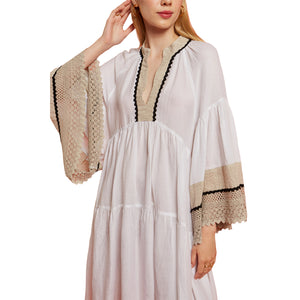 NEMA RESORT WEAR "HANNAH" DRESS (14307N142-WHITE)