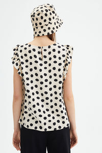 COMPANIA FANTASTICA "POLKA DOT" TOP (31C/11016-MULTICOLOR)